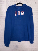 Nike NFL New York Giants‎ Royal Blue Pullover Hoodie Women Large Graphic Swoosh Photo 0