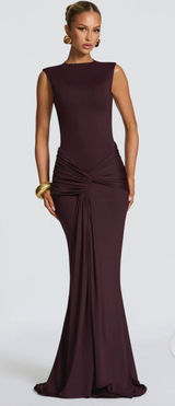 Babyboo Lorenza Maxi Dress in Plum Size XXL New Photo 0