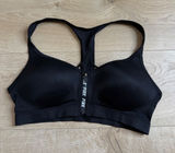 EUC Victoria Secret Pink ULTIMATE push cup zip front black sports strapy size M Photo 0