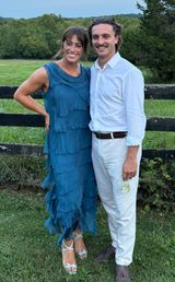 Blue Ruffled Dress Size M Photo 0