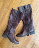 Cole Haan Womens Leather Knee Zip Up Waterproof Boots Brown Size 5 B‎ Photo 0