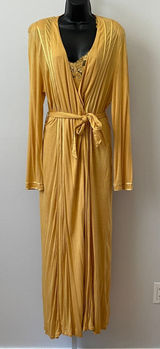 La Perla 2 Luxury Silk Nightgown & Robe Set Lace Halter Maxi Lingerie Italy Photo 0