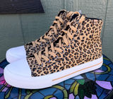 Lugz Hayden Hi Top Sneakers Womens 8 Leopard Print Tan Black Retro‎ Streetwear Photo 0