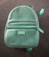 UGG Danni Clear Mini Backpack Sage Green Faux Shearling TPU 1113835 NWOT Photo 0