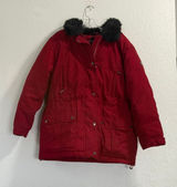 Ralph Lauren Winter Goods Red Down Coat Puffer Parka Women's Hooded Size M Photo 0