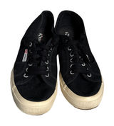 Superga 2750 Cotu Classic Shoes Women's 10 Black Low Top Canvas Sneakers Skater Photo 0