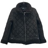 Lauren‎ Ralph Lauren Quilted Puffer Jacket Large Aviator Rebel Faux Fur Photo 0