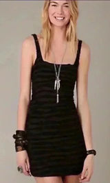 Free People Downtown Date Body Con Boho Festival Stretchy Women's Dress Size XS Photo 0
