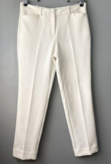 Worthington Dress Pants Size 6 Slim Fit White Ankle Ponte Trousers Office Career Photo 0