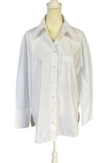 Banana Republic women's white long sleeve button down collared shirt size small Photo 0