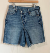We The‎ Free FP Boomerang Denim Shorts Womens 27 Blue Crossover High Rise Photo 0