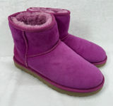 UGG Mini Boots Suede Leather Sheepskin‎ Lined SugarPlum Women's Size 6 Photo 0