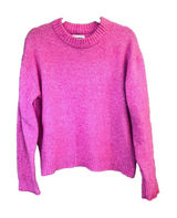 American‎ Eagle Womens Crew Neck Bright Pink Sweater Small Photo 0