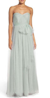 Jenny Yoo Annabelle Strapless Tulle Gown Maxi Dress Size 4 Green Wedding Formal Photo 0