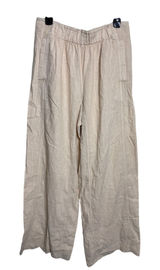 Free People Day’s End Linen Pull On Wide Leg Pants Women’s Medium Beige Photo 0