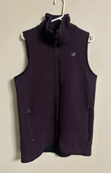 New Balance Vest Womens 247 Luxe Long Length Zip Size Large Funnel Neck Fleece Photo 0