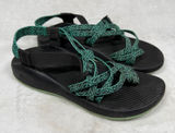 Chaco Z Cloud 2 Womens 9 Sandals Black Green Strappy Toe Loop Hiking J106636 Photo 0