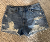 Abercrombie & Fitch Annie High Rise Distressed‎ Denim Shorts - 30 / 10 Photo 0