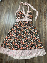 Wet Seal Vintage Y2K Halter Floral Top Dress Cottage Boho Forest Fairy Medium Photo 0