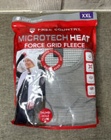Free Country Microtech Heat Force Grid Fleece Base Layer Top Gray Womens XXL Photo 0