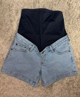 Abercrombie & Fitch Light Wash Denim Maternity Shorts Photo 0