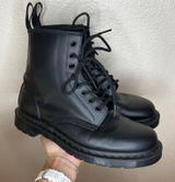 Dr. Martens 1460 Mono black smooth leather lace up boots Ladies 10 men 9 UNISEX Photo 0
