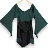 Pirate Wench Halloween Costume Women Long Bell‎ Sleeves Corset Asymmetrical Hem Photo 0