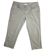 American Eagle Womens 12 Kiwi Green Stretch Capri Pants Cropped Y2K Photo 0