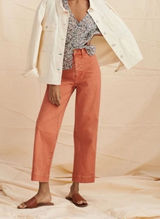 Madewell Slim Emmett Wide-Leg Crop Pants in Sweet Dahlia Size 25‎ Photo 0