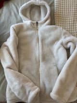 Cozy White Fleece Zip-Up Hoodie Photo 0