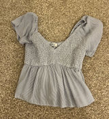 Hollister babydoll blue top Photo 0
