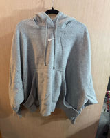 Women’s Nike Gray Oversized Pullover Hoodie with Small Swoosh Size XL Photo 0