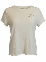 Maeve Women’s London Graphic T-Shirt Size L Ivory Raw Edge 100% Cotton Photo 0