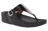 Fitflop The Skinny Thong Sandals Leather Crocodile Microwobbleboard Adjustable 6 Photo 0