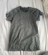 Lululemon Workout Top Grey Short Sleeve Photo 0