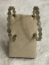 Melinda Maria Sabina Infinity Hammered Hoop Earrings 2” NO BACKS Photo 0