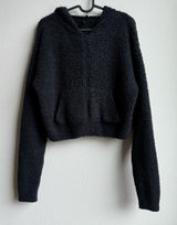 SKIMS Jacket Womens Small /Medium Teddy Sherpa Fleece Black Full Zip Hoodie Photo 0
