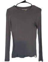 Scrubology Gray Long Sleeve Stretch Medical Scrub Pullover Top Women Sz XS Photo 0