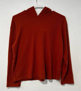 Cat & Jack Rust Ribbed Hoodie Top Kids L (10/12) | Long Sleeve Pullover Fall Coz Photo 0