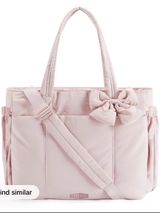 BAGSMART Crush Bow Tote Bag for Women, Large Work Tote Bags Photo 0