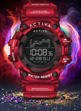 Invicta Activa Digital Essentials 56MM Mens Oversized LUXE COLLECTION Red / Black Watch! Photo 0