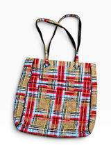 Vera Bradley Highland Plaid Quilted Tote Bag Multicolored Tartan Shoulder Bag Photo 0