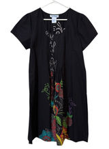 The Paragon Women Size Small Floral Dress Cotton Summer‎ Pleated Short Sleeve Photo 0