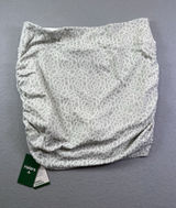 Halara High Waisted‎ Ruched Crossover Mini Skirt Animal Print White Silver Large Photo 0