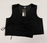 Future Collective Jenee Naylor Black Wrap Vest Top XL NWT Sleeveless V-Neck Tie Photo 0