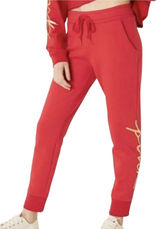 NEW Victorias Secret Pink Skinny Jogger-Red Gold Size Small NWT Photo 0