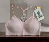 True & Co. Blush Lace-Racerback Wireless Bra XL Photo 0
