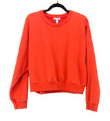 Beyond Yoga Cropped Sweater Large Orange Fall Pumpkin Workout Autumn USA Gym Photo 0