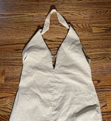 Zara Halter Neck Dress Size XL Beige Midi Maxi Photo 0