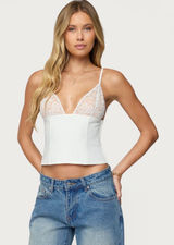 White Edikted Lace Top Photo 0